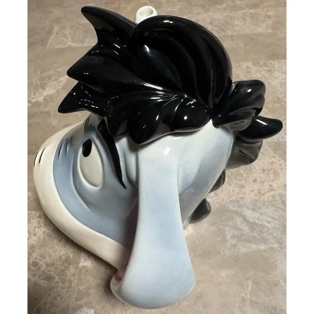Vintage 2000 Disney Showcase Paul Cardew Eeyore Face Teapot COMPLETE With Lid